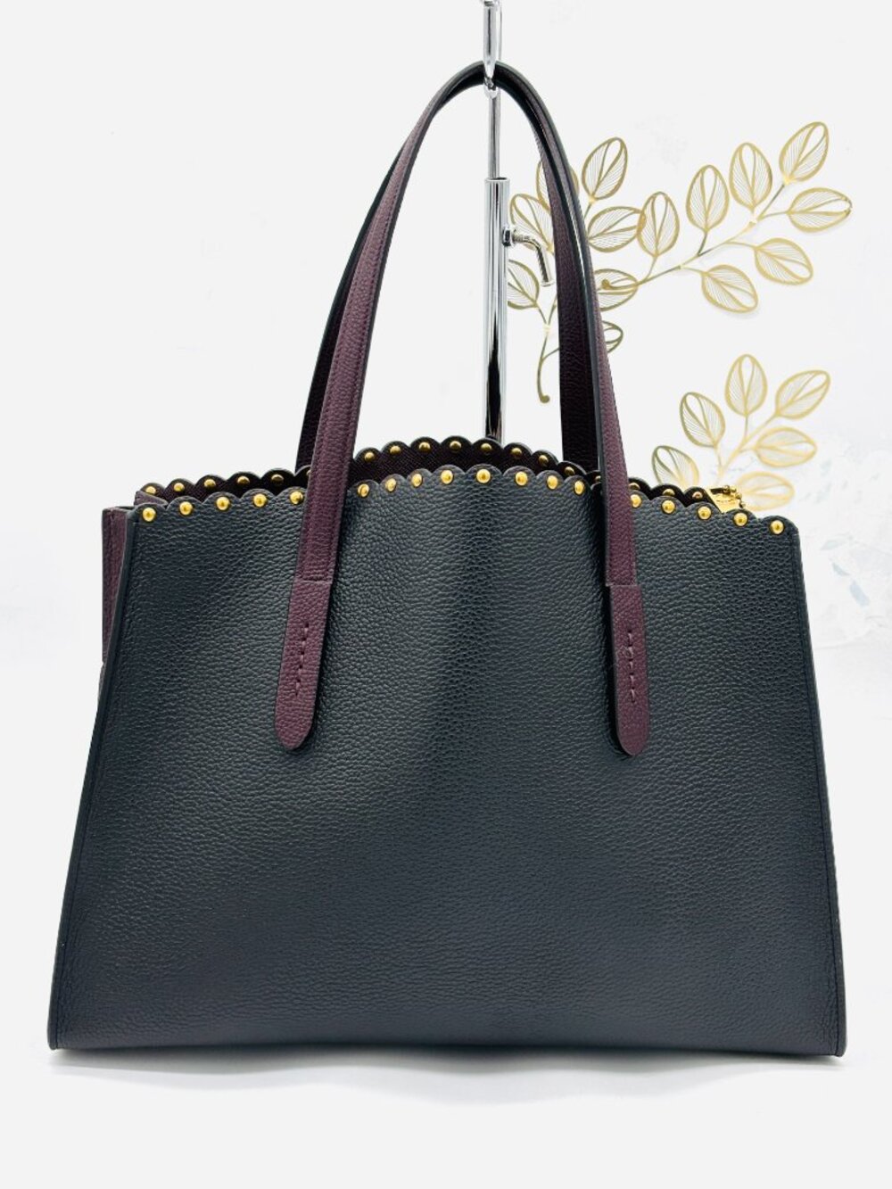 Coach Charlie Carryall with Rivets 73845 Handbag Tote Purse - Picture 3 of 10